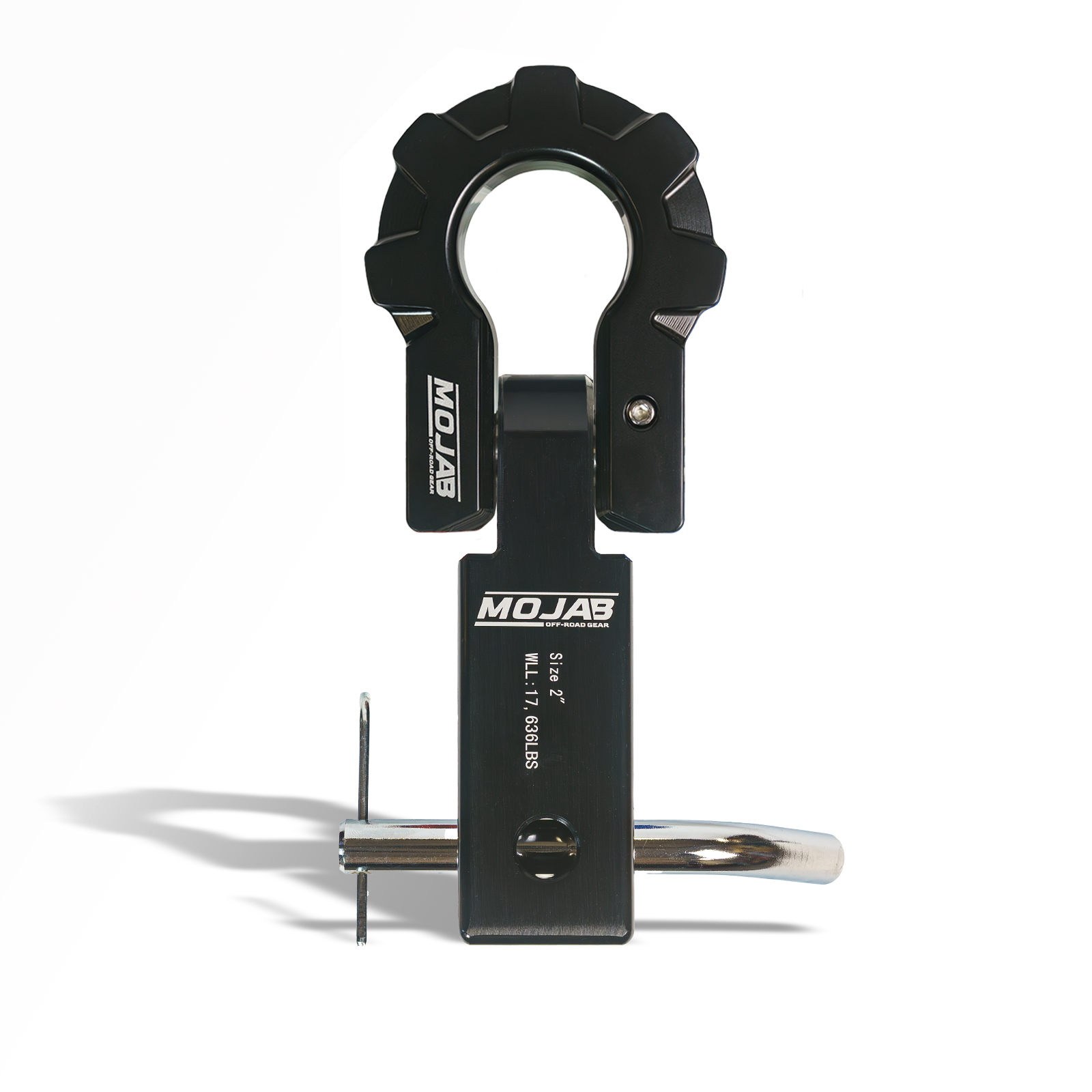 2'' Aluminum Hitch Receiver with Aluminum D-Shackle 9T-Ceramic coated
