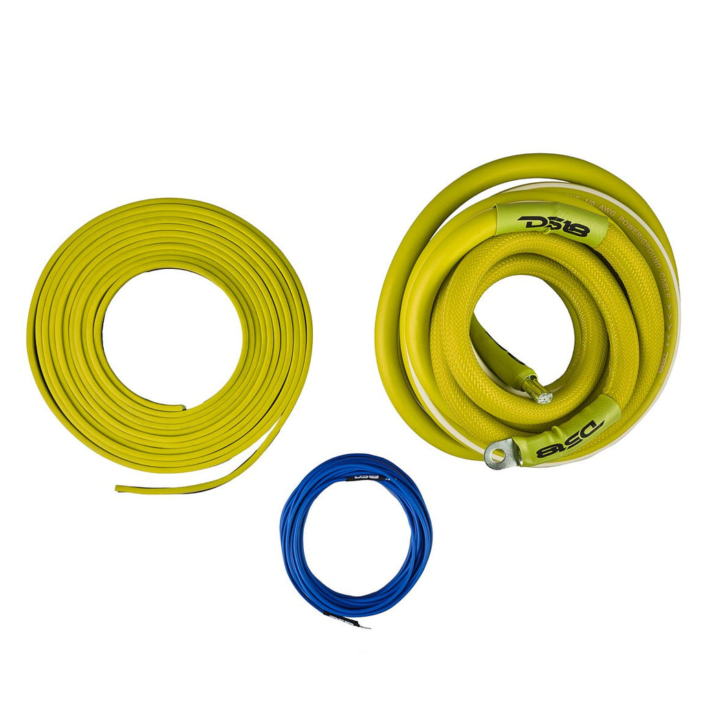 0-GA Amplifier Installation Wiring Kit - Yellow