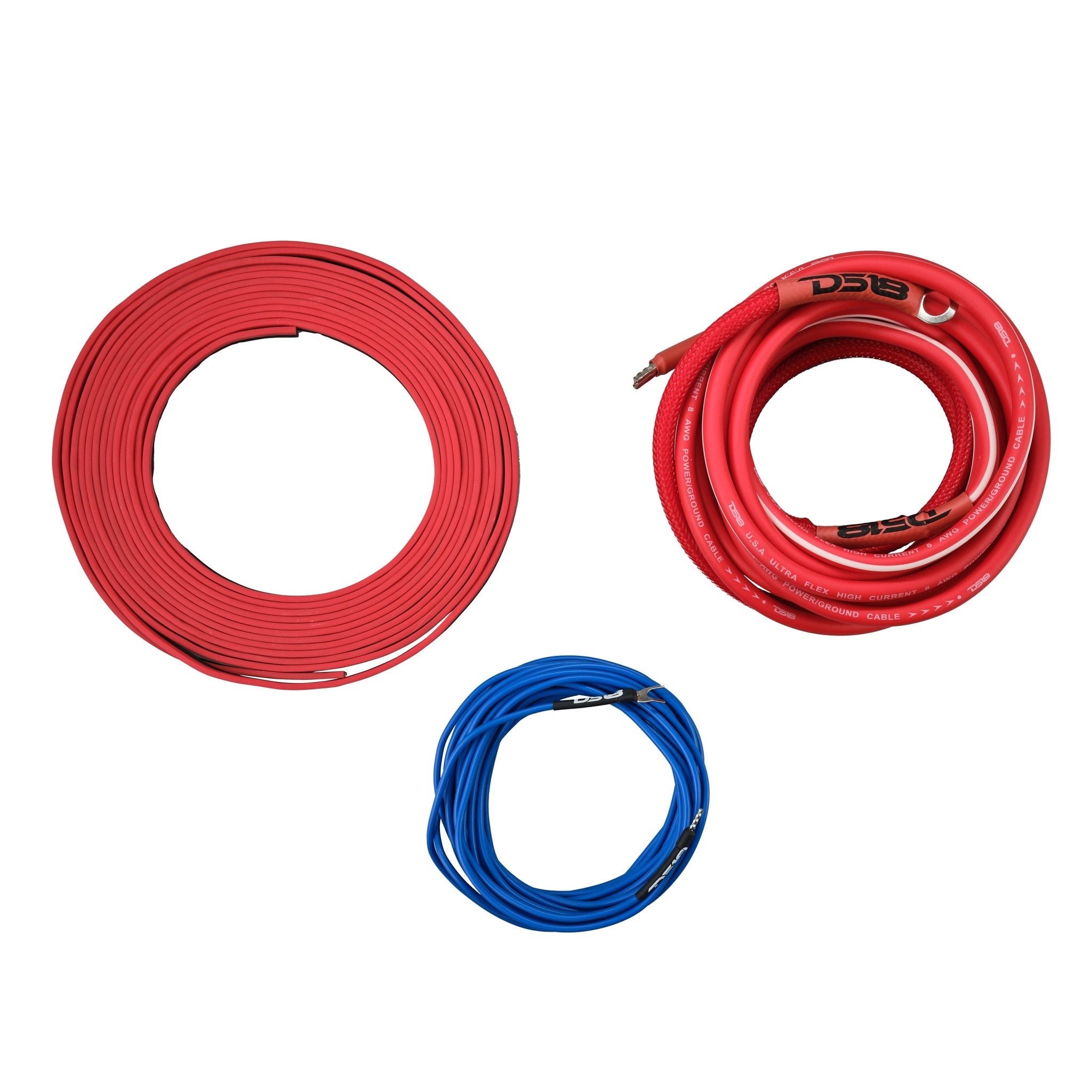 8-GA Amplifier Installation Wiring Kit - Red