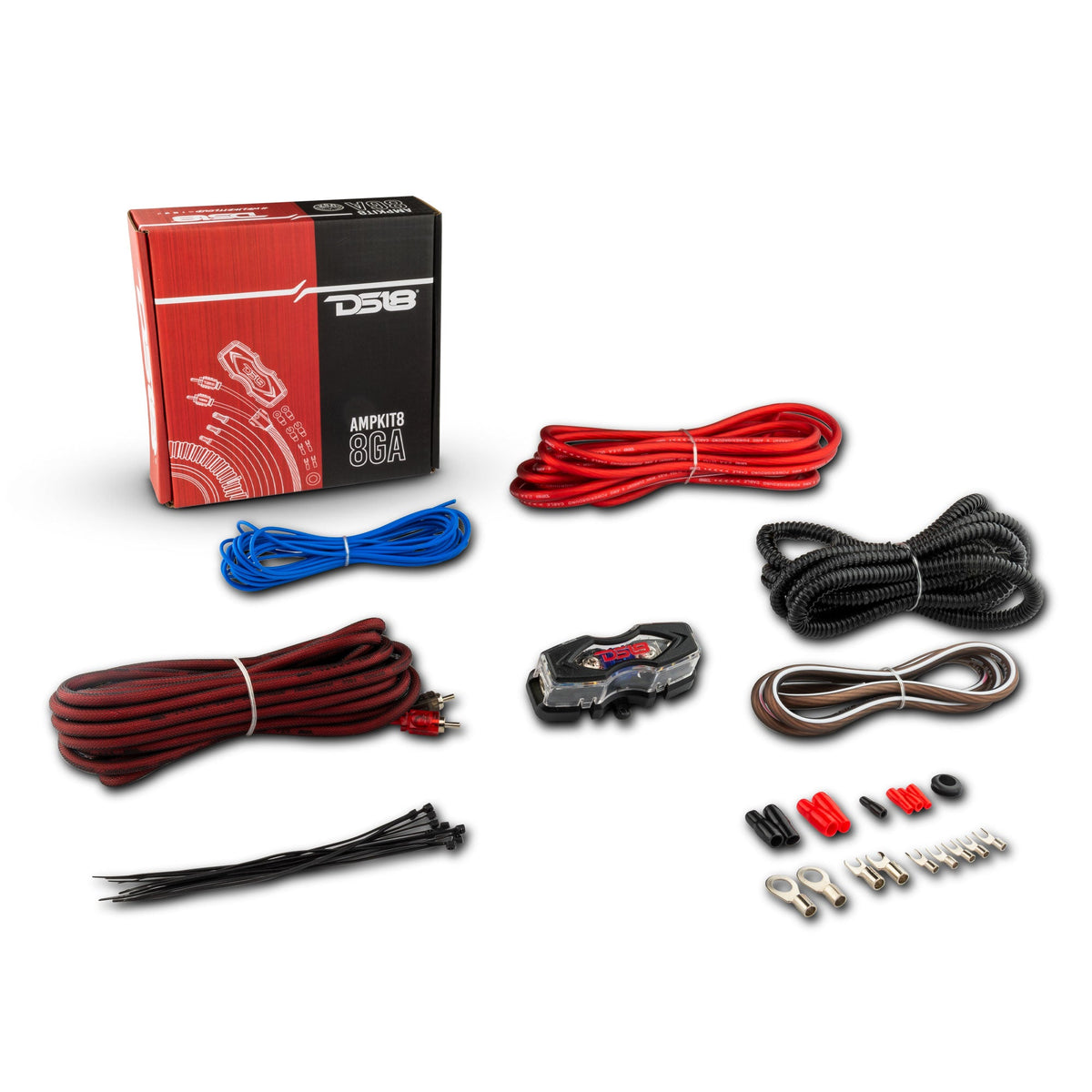 8-GA CCA Amplifier Installation Kit - RED