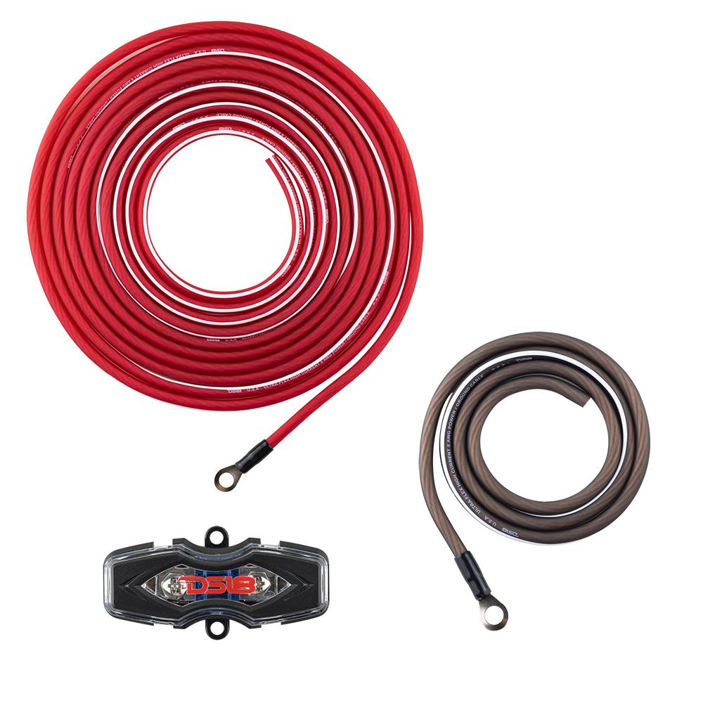 8-GA CCA Amplifier Installation Kit - RED