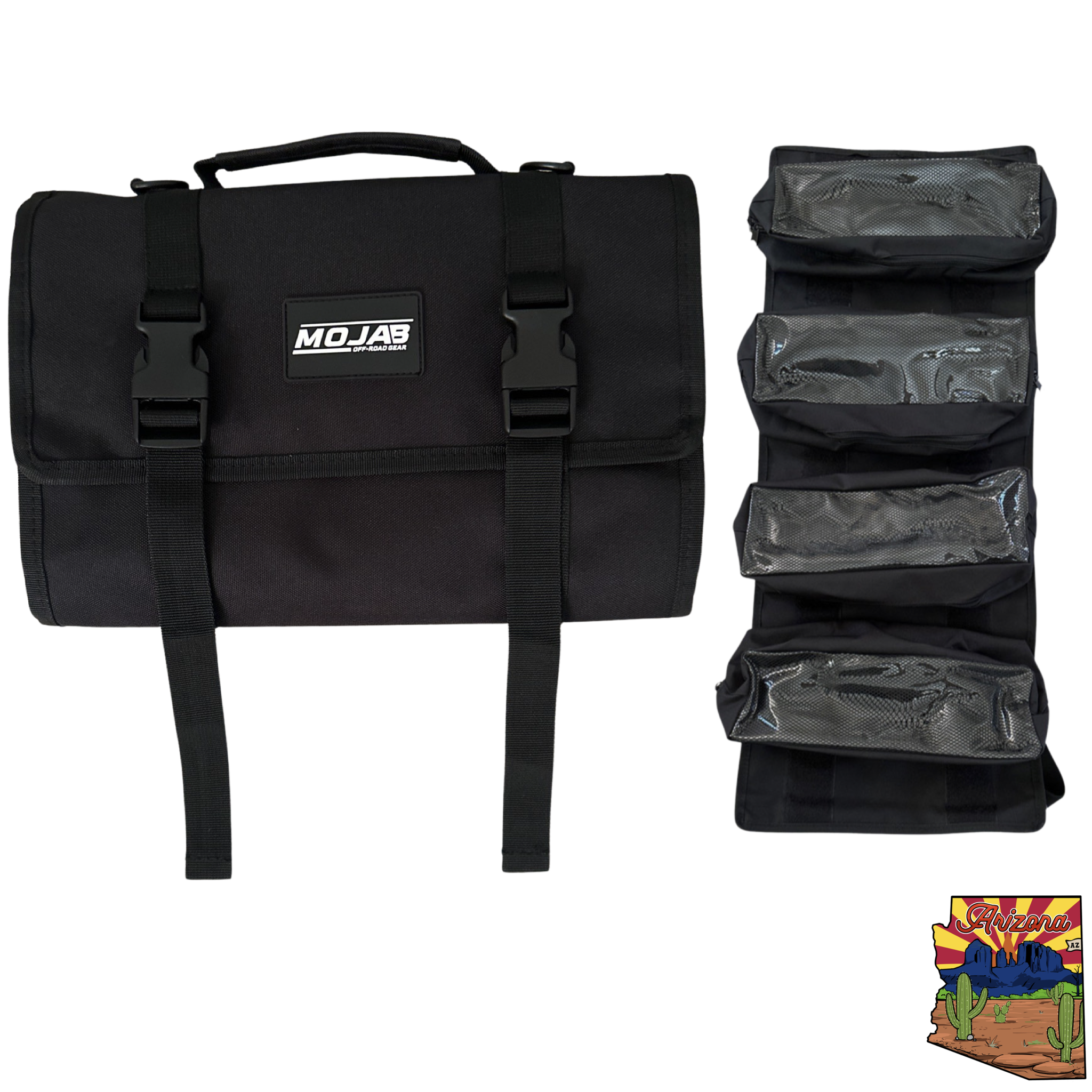 Medium Canvas Tool organizer bag with removeable pouches