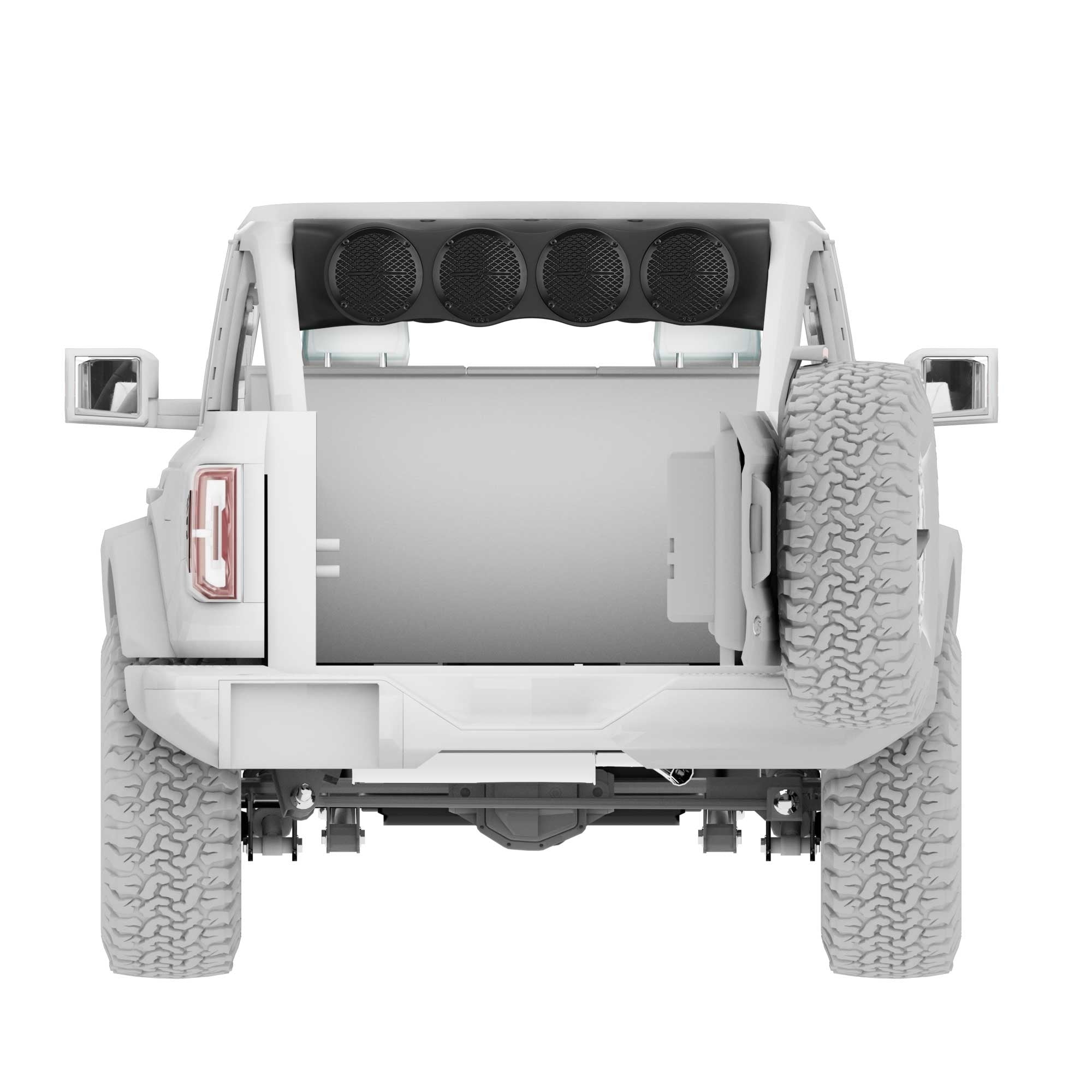 Bronco 6th Gen Rear Overhead Soundbar Loaded – 6x Coaxial Midrange Speakers and Dual Hybrid Tweeters