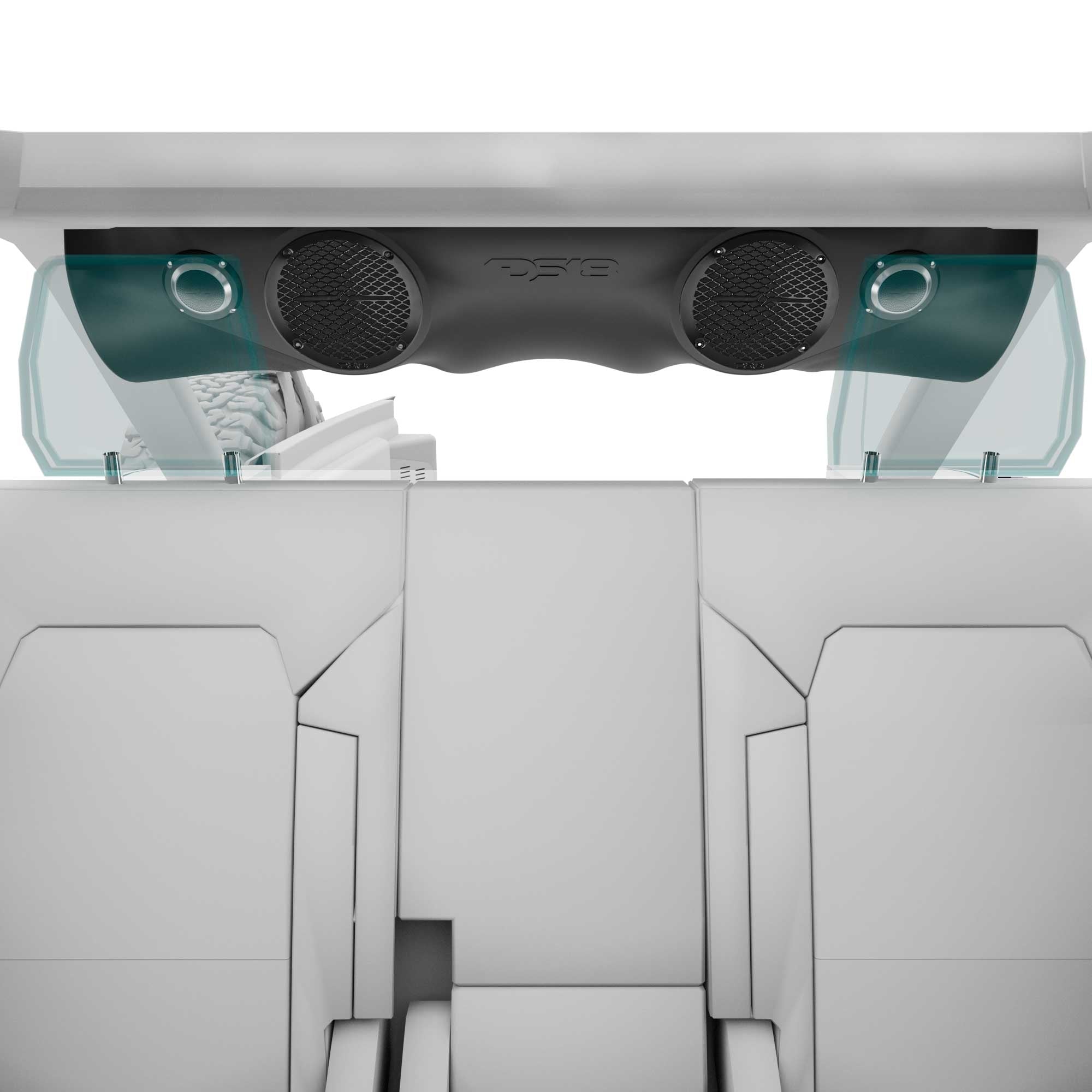 Bronco 6th Gen Rear Overhead Soundbar Loaded – 6x Coaxial Midrange Speakers and Dual Hybrid Tweeters