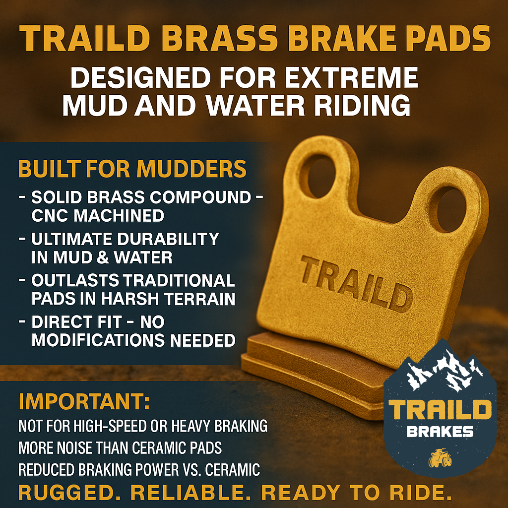 Polaris Ranger 400/500/570/650/700/800 Mid-Size 2004-2022 Brass Brake Pad Set