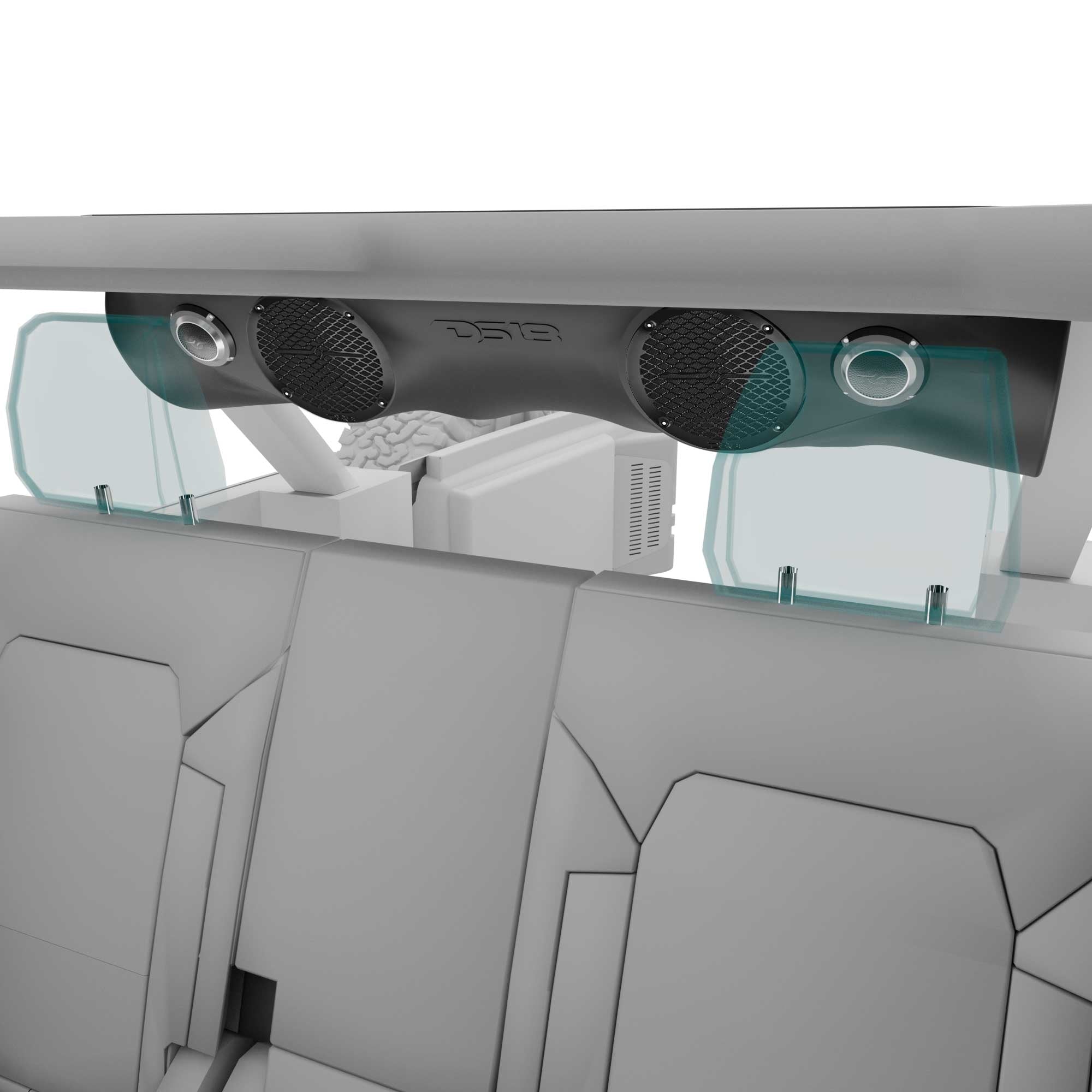 Bronco 6th Gen Rear Overhead Soundbar Loaded – 6x Coaxial Midrange Speakers and Dual Hybrid Tweeters