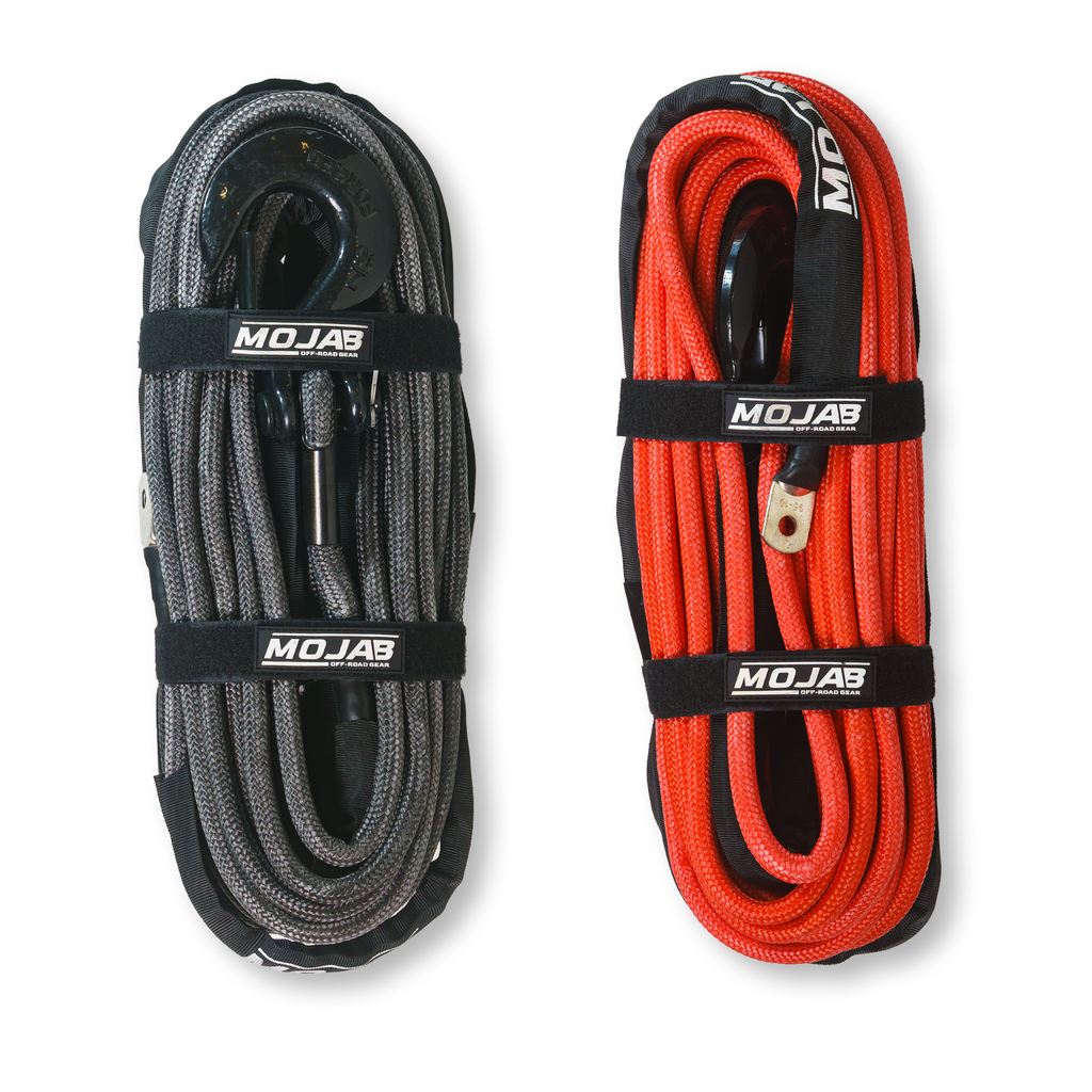 MOJAB 1/2'' x 78' Double Braided Winch Rope with Forged Hook