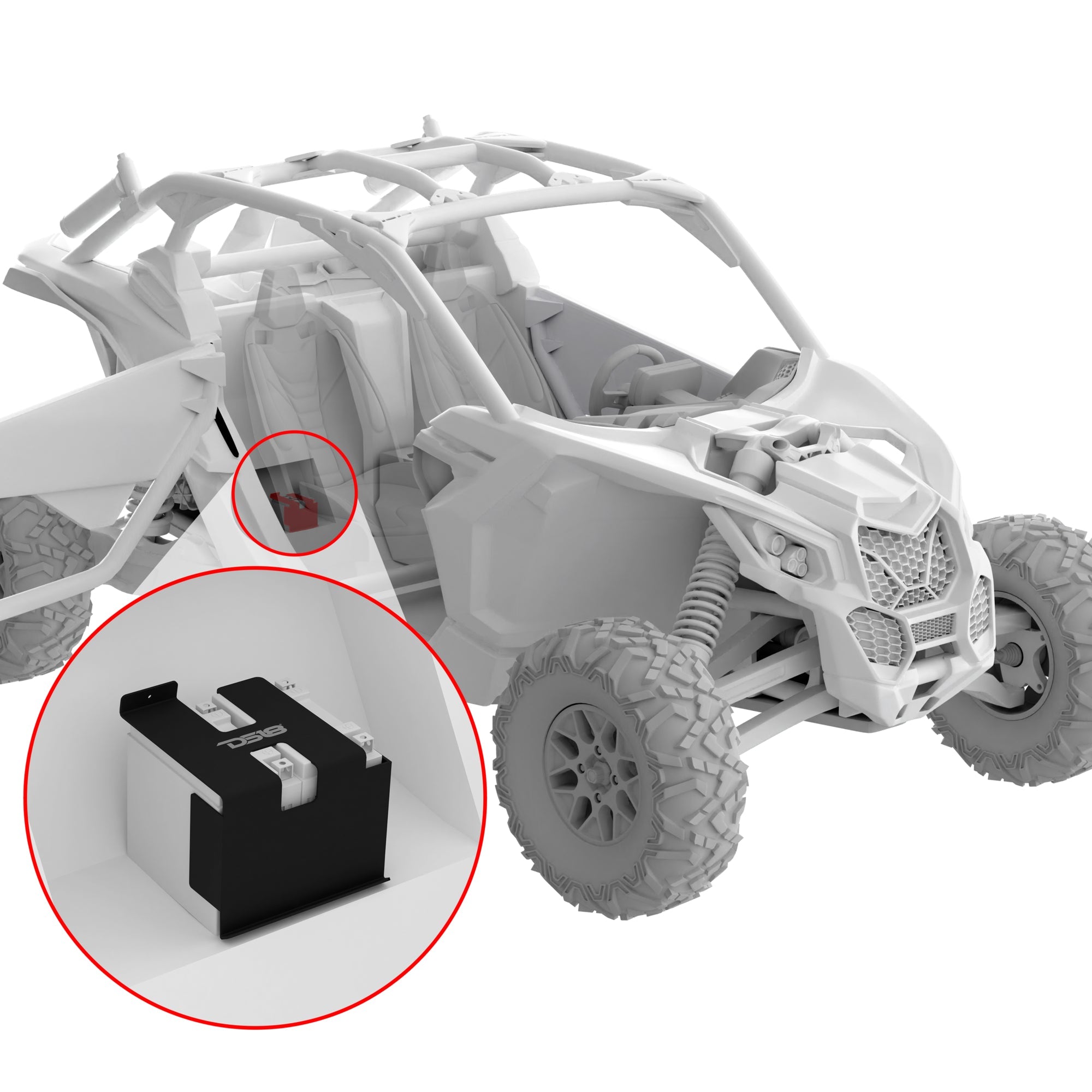 Can-Am Maverick X3 Second Battery Upgrade Kit - More Battery Reserve Power For Longer Lasting Audio