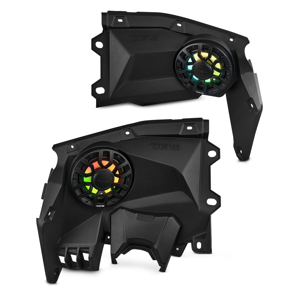 Can-Am Maverick X3 Stage 4 - Dash Speaker Panels, 8" Tower Speakers, 12” Subwoofer, Amplifier, Bluetooth Radio & LED Lights