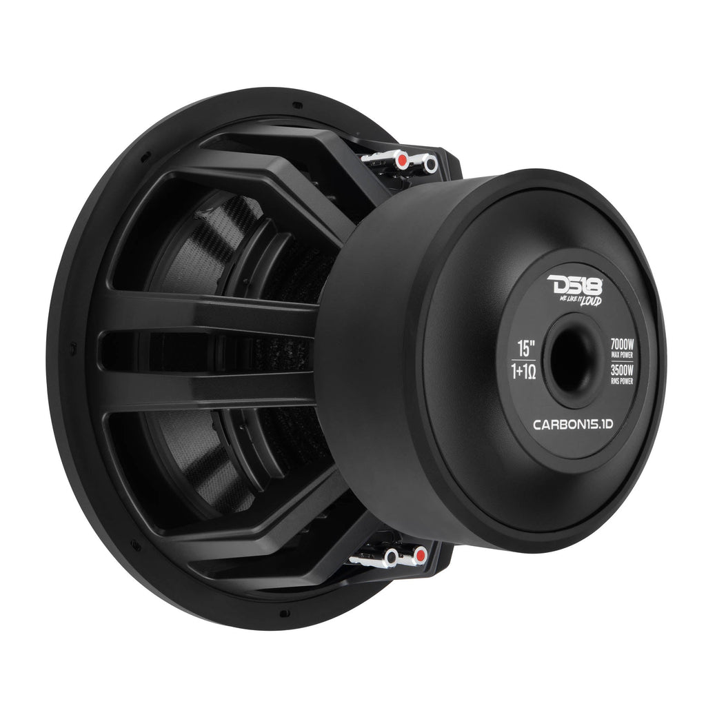 15" High Excursion Subwoofer with Carbon Fiber Cone | 3500W RMS / 7000W Peak | Dual 1-Ohm Voice Coil