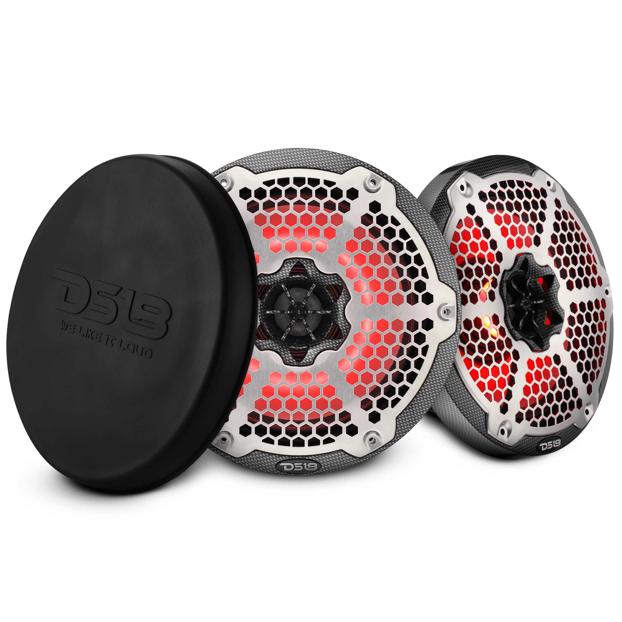 8” Marine 2-Way Hybrid Speaker with RGB LED, Compression Driver and Neodymium Magnet | 350W RMS 4-Ohm