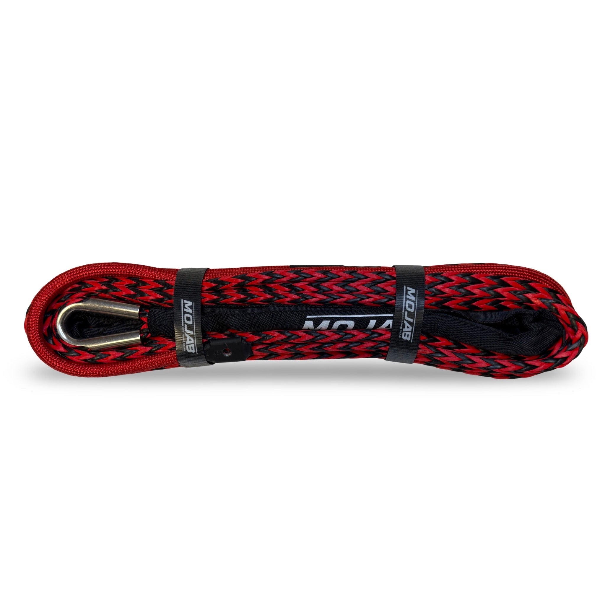 MOJAB 3/8” x 62’ Synthetic Winch Line-Red/Black