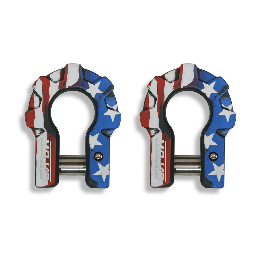 American Flag - 3/4'' Extreme duty Aluminum Shackle set - 9T