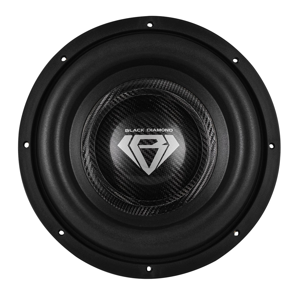 Black Diamond 12" High Excursion Subwoofer with Carbon Fiber Cone | 3500W RMS / 7000W MAX | Dual 1-Ohm Voice Coil