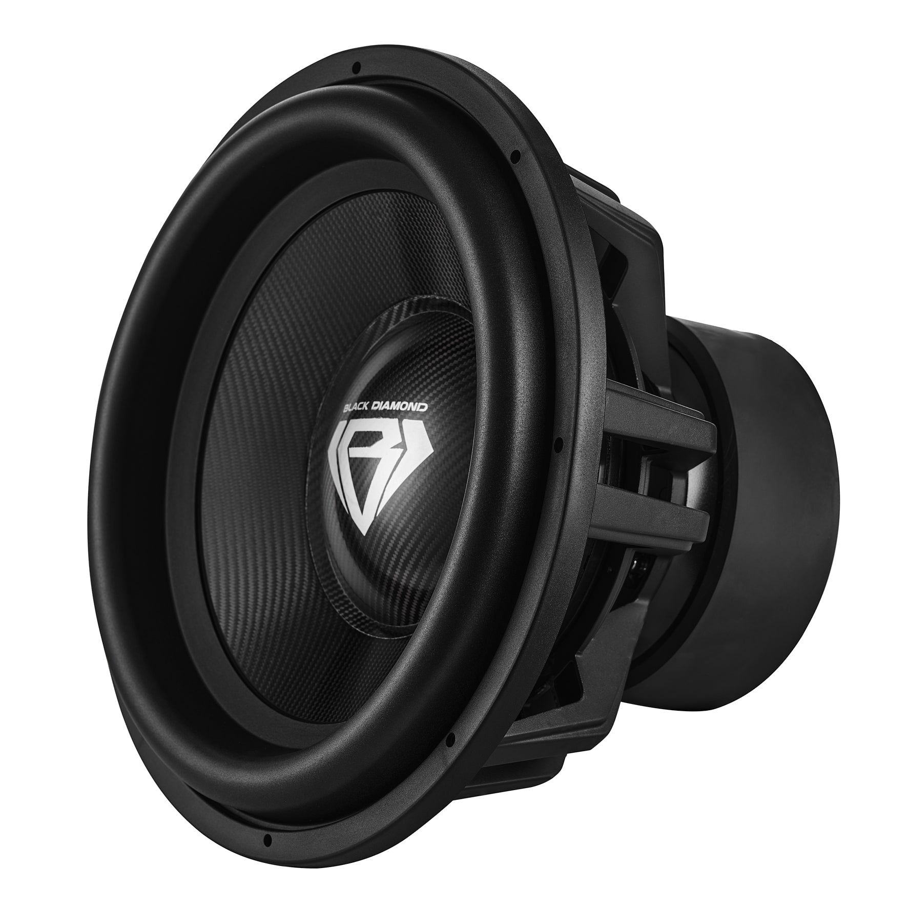 Black Diamond 18" High Excursion Subwoofer with Carbon Fiber Cone | 3500W RMS / 7000W Peak | Dual 1-Ohm Voice Coil