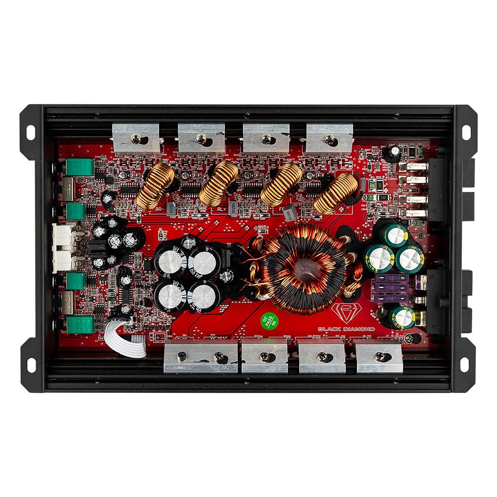Black Diamond Class D 4-Channel Full Range Amplifier | 200W RMS X 4 at 4-Ohm