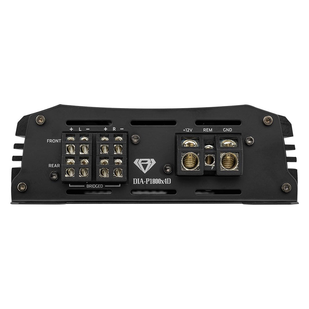 Black Diamond Class D 4-Channel Full Range Amplifier | 200W RMS X 4 at 4-Ohm