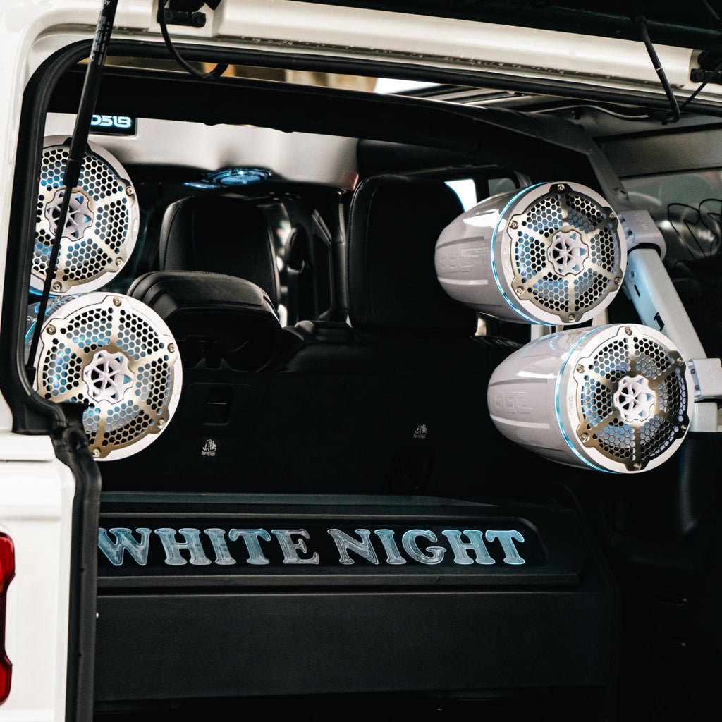 NXL 8" Marine and Powersports Towers LED RGB Lights 125 Watts Rms - White