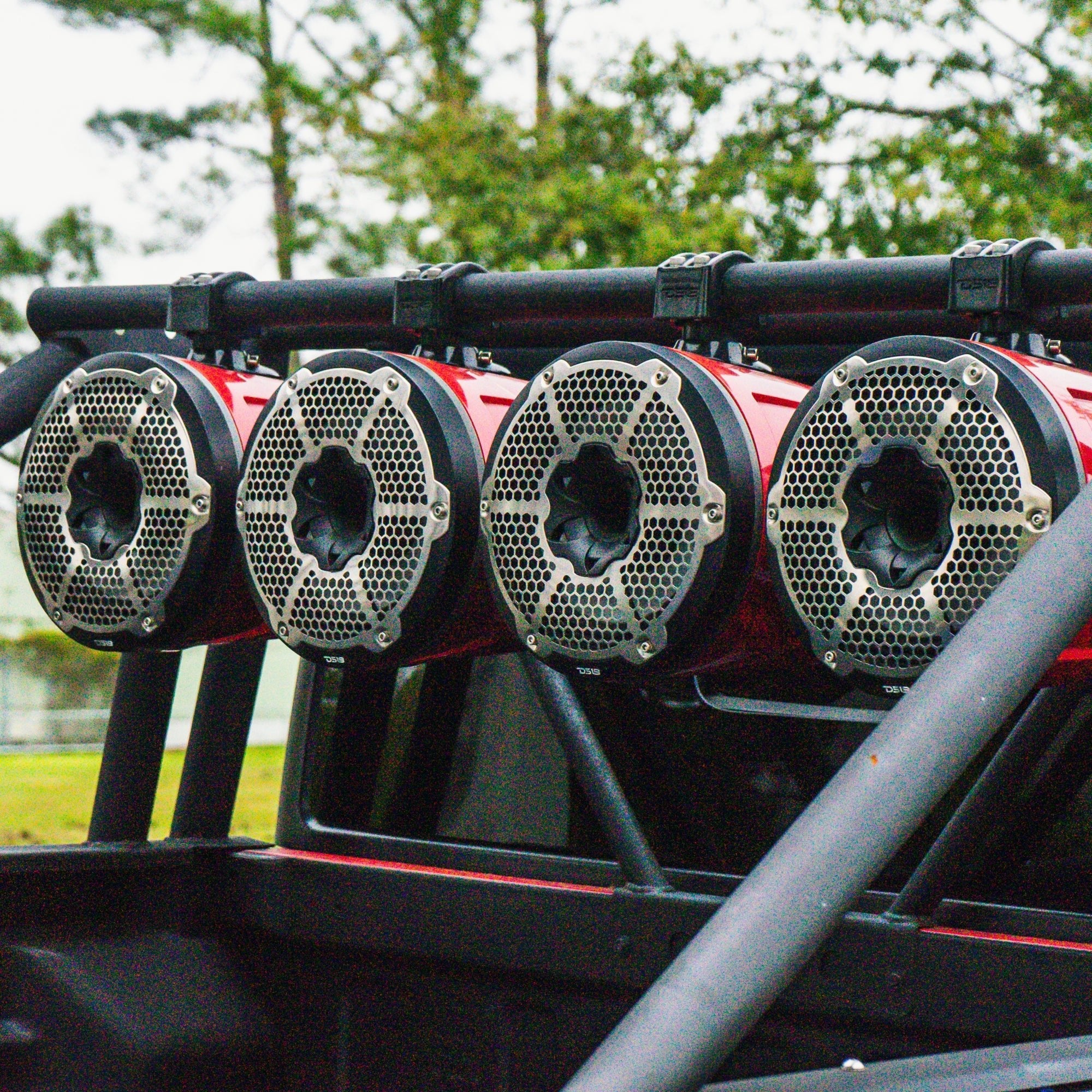NXL 6.5" Marine and Powersports Towers LED RGB Lights 100 Watts Rms - Red