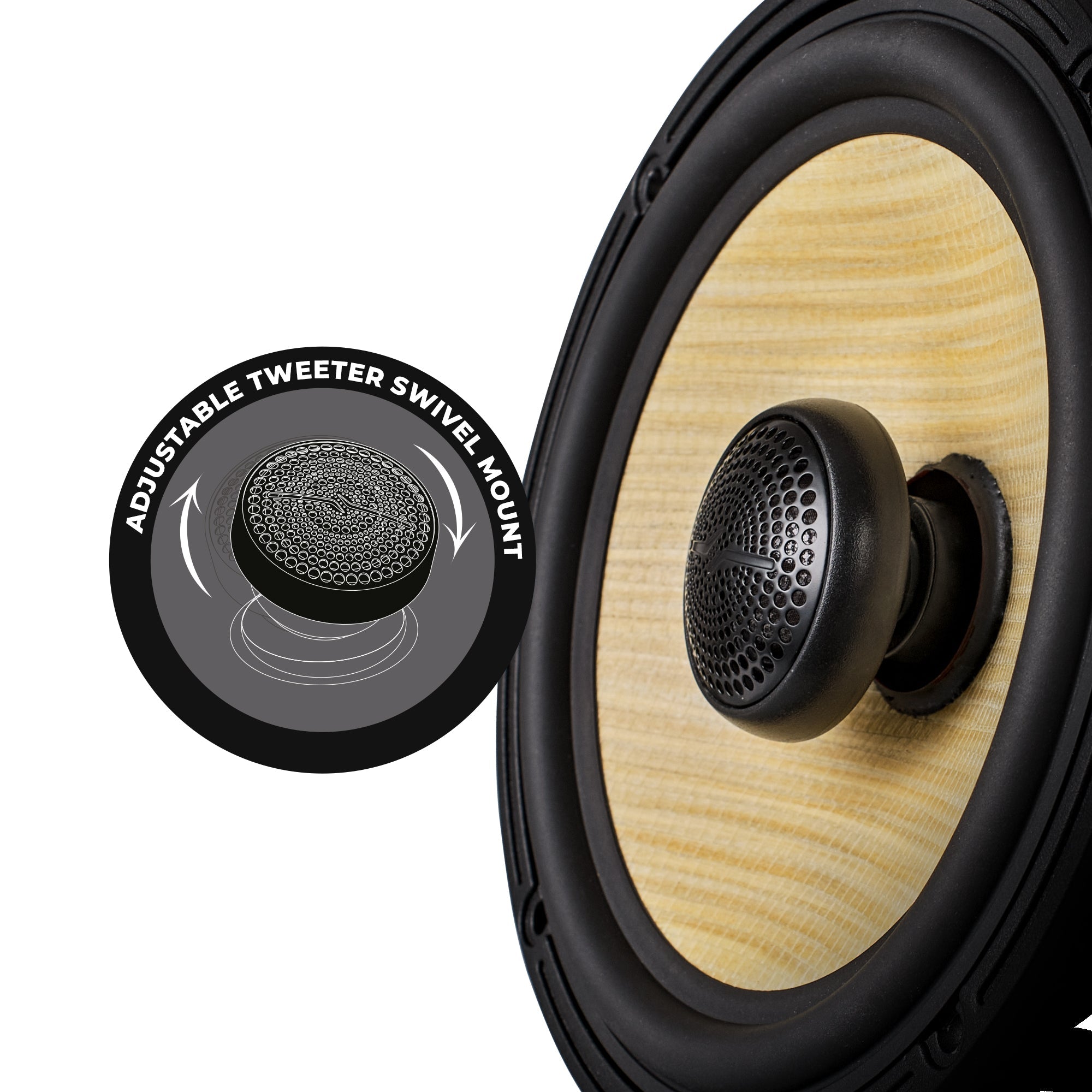 DXQ 6.5" 2-Way Coaxial Speaker with Yellow Straw and Composite Foam Cone | 150W RMS 4-Ohm