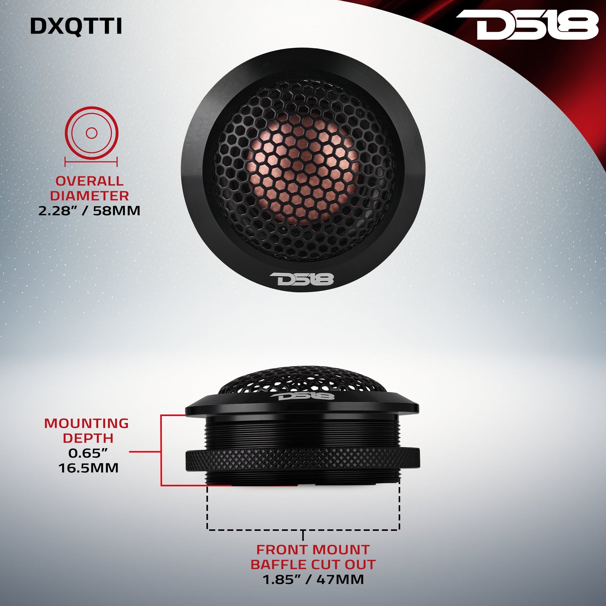 DXQ 2.2" Titanium Dome Tweeter with Neodymium Magnet | 30W RMS 4-Ohm