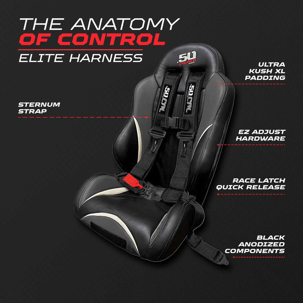 2" & 3" 4pt & 5pt Elite Series Race Latch "EZ" Adjust Harness