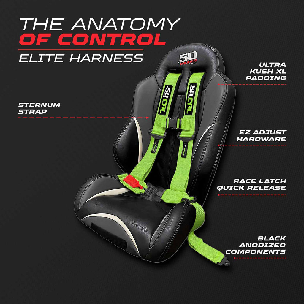 2" & 3" 4pt & 5pt Elite Series Race Latch "EZ" Adjust Harness