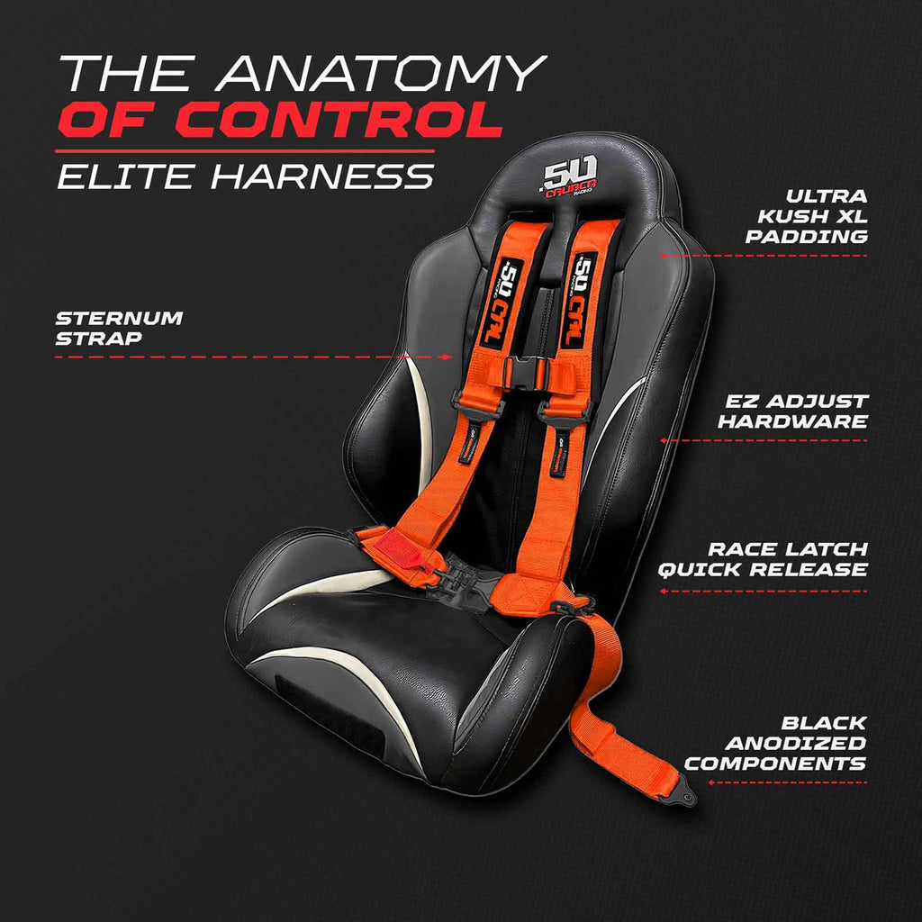 2" & 3" 4pt & 5pt Elite Series Race Latch "EZ" Adjust Harness