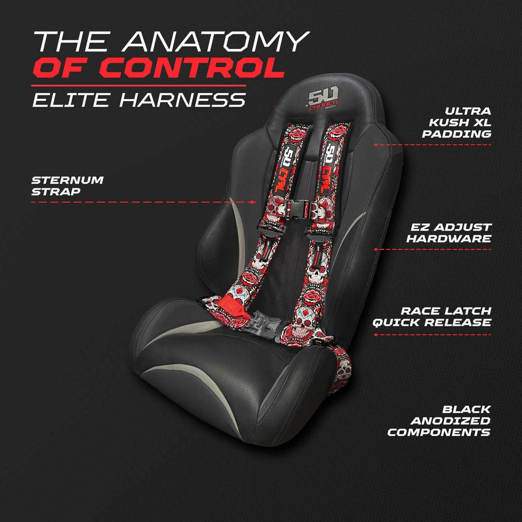 2" & 3" 4pt & 5pt Elite Series Race Latch "EZ" Adjust Harness