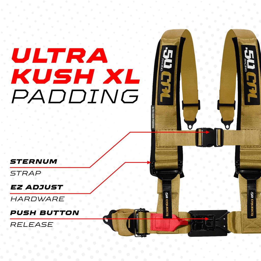 2" & 3" 4pt & 5pt Elite Series Race Latch "EZ" Adjust Harness