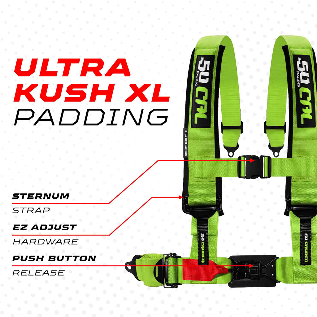 2" & 3" 4pt & 5pt Elite Series Race Latch "EZ" Adjust Harness