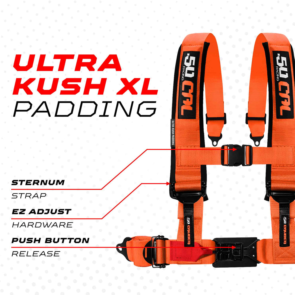 2" & 3" 4pt & 5pt Elite Series Race Latch "EZ" Adjust Harness