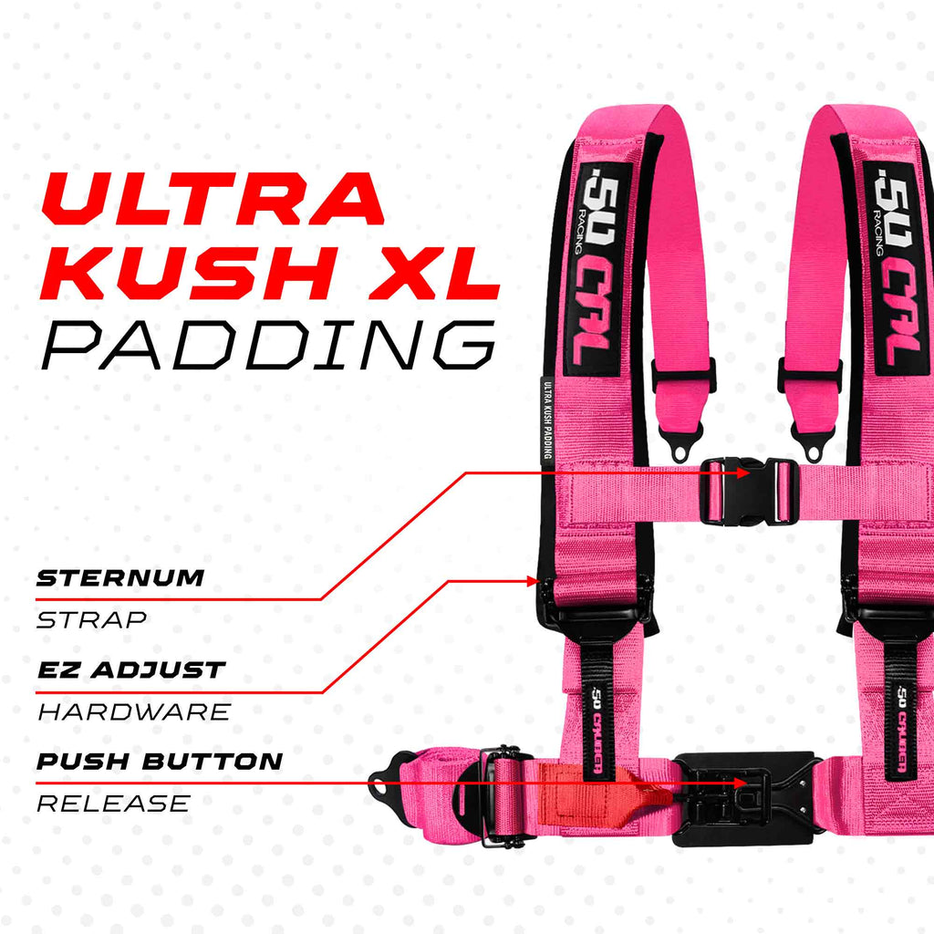 2" & 3" 4pt & 5pt Elite Series Race Latch "EZ" Adjust Harness