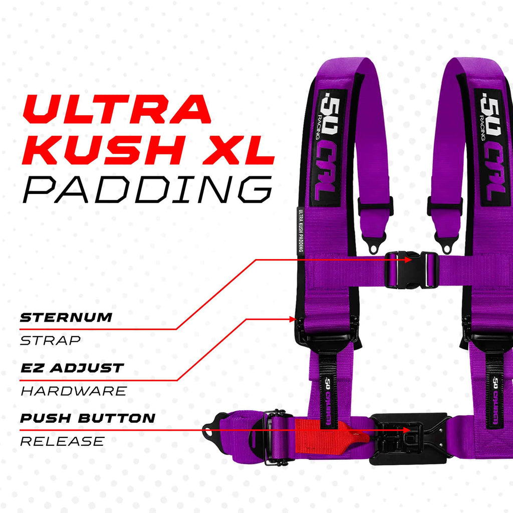 2" & 3" 4pt & 5pt Elite Series Race Latch "EZ" Adjust Harness