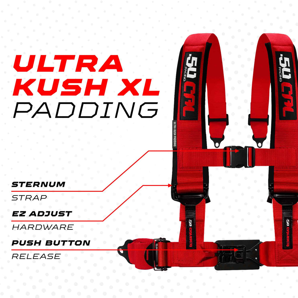 2" & 3" 4pt & 5pt Elite Series Race Latch "EZ" Adjust Harness