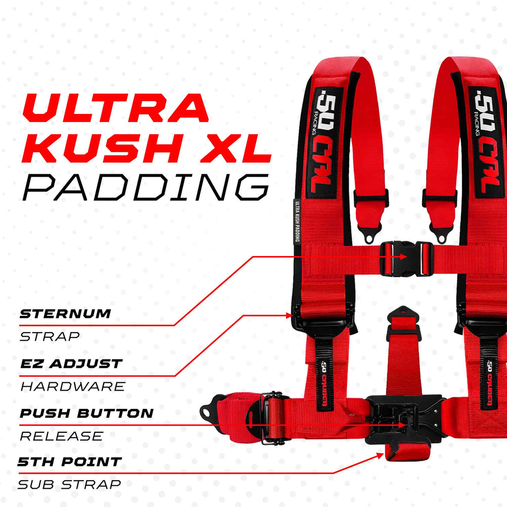 2" & 3" 4pt & 5pt Elite Series Race Latch "EZ" Adjust Harness