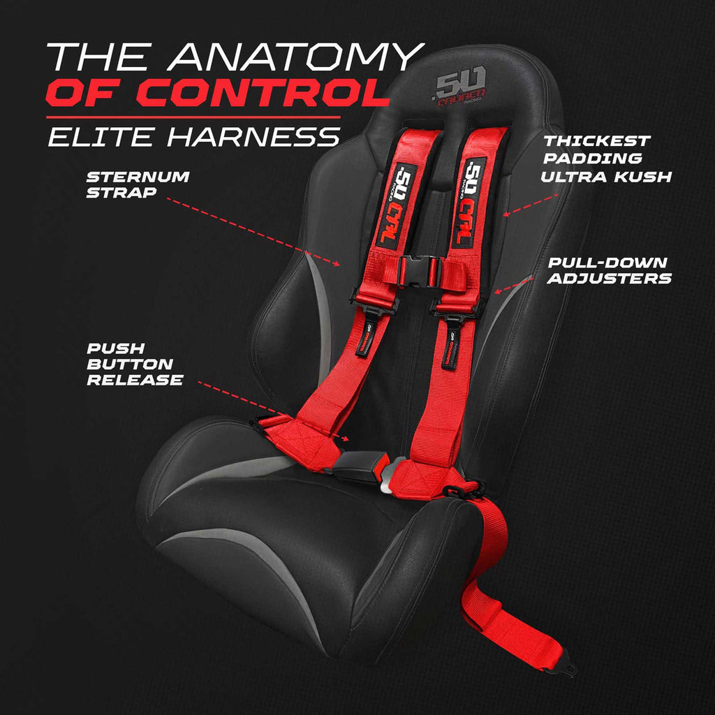 Elite Series 2" & 3" 4 point Harness with push button release