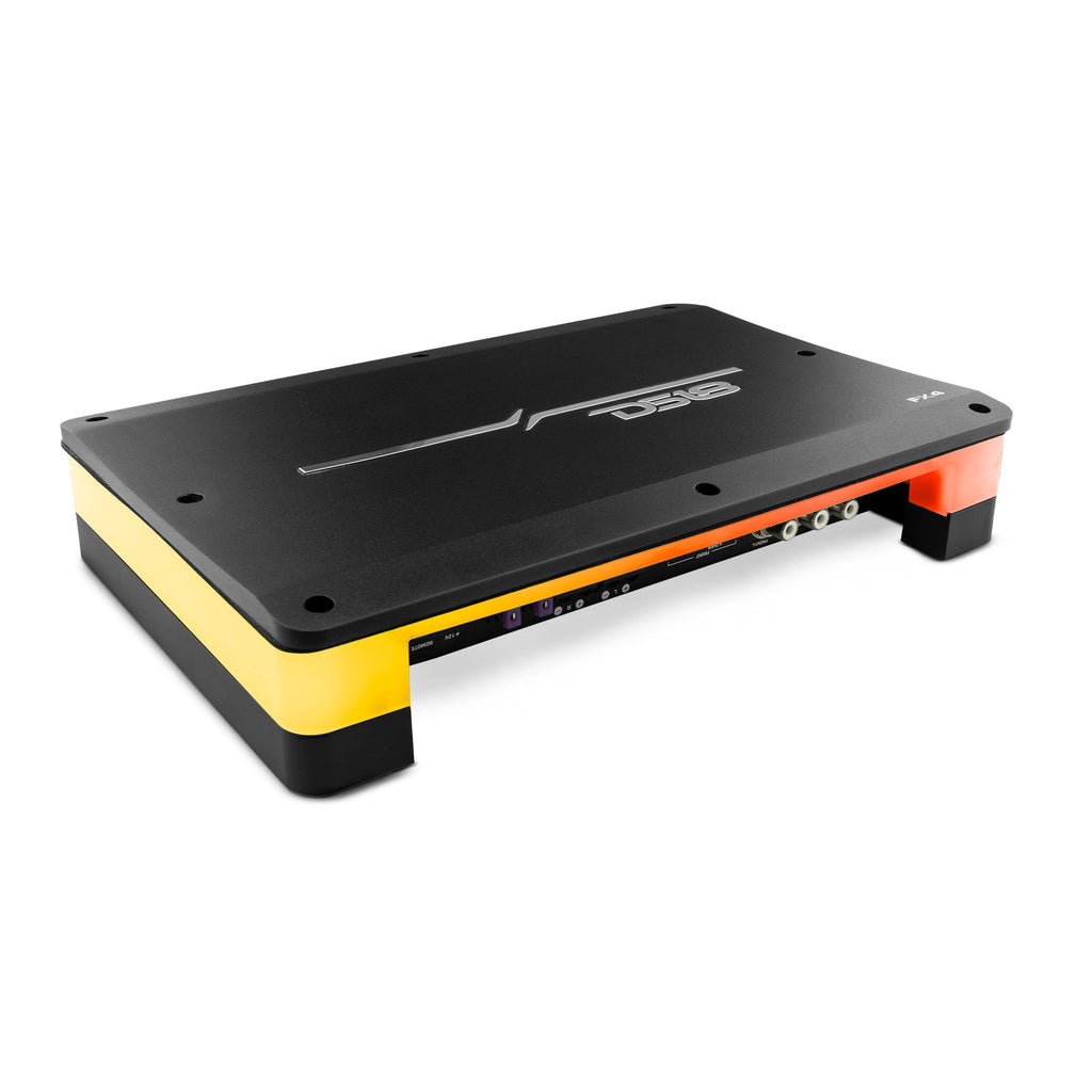 Flush Mount / Surface Mount 4 Channel Class D Amplifier With Acrylic Cover for Custom Installation 4 X 180 Watts RMS @ 4 Ohm