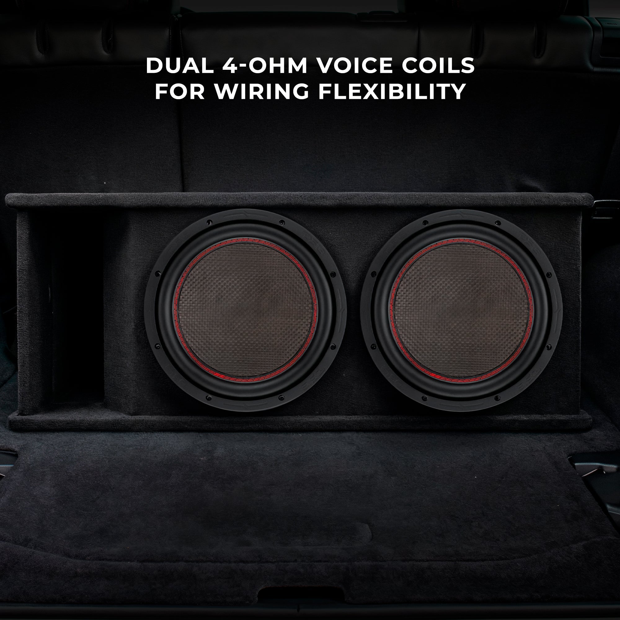 GEN-X 10" Subwoofer with Carbon Fiber Dust Cap | 600W RMS Dual 4-Ohm Voice Coils
