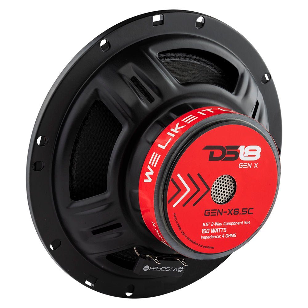 DS18 GEN-X6.5C 6.5" 2-Way Component Speaker Car Speaker 150 Watts 4-Ohm