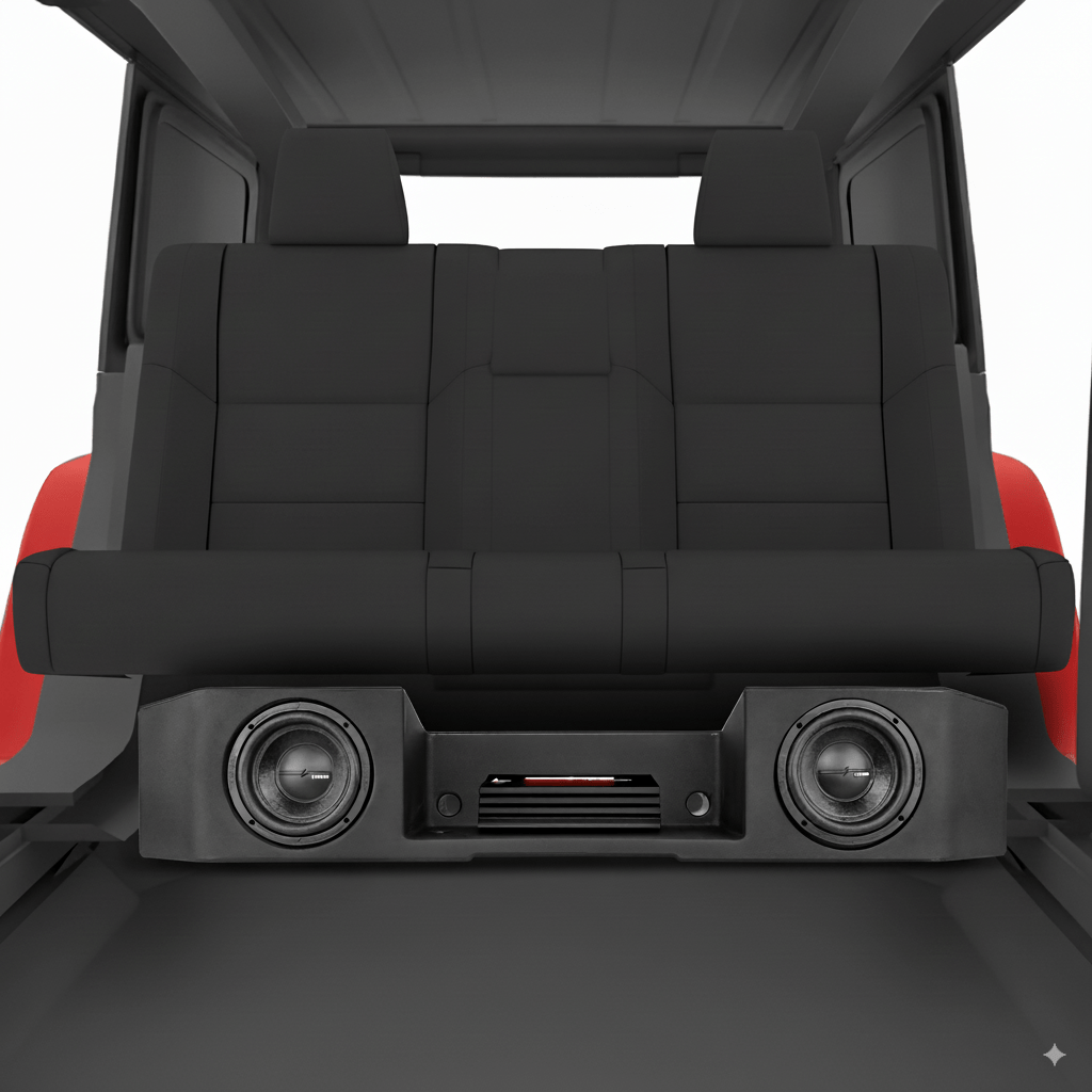 Complete Under Seat Subwoofer Enclosure Package for JT Gladiator Jeeps