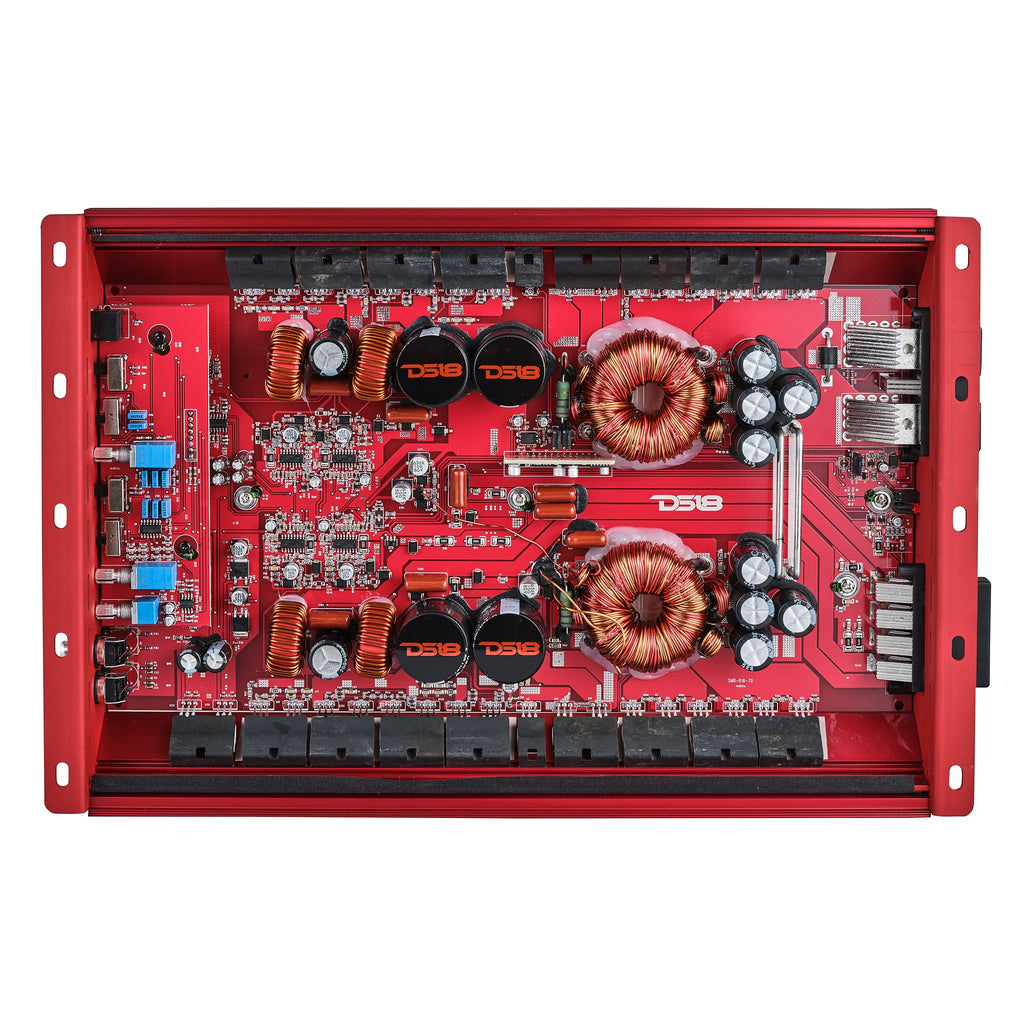 HOOLIGAN KO Full Range Class D 4-Channel Amplifier 4 x 300 Watts Rms @ 4-Ohm Made In Korea