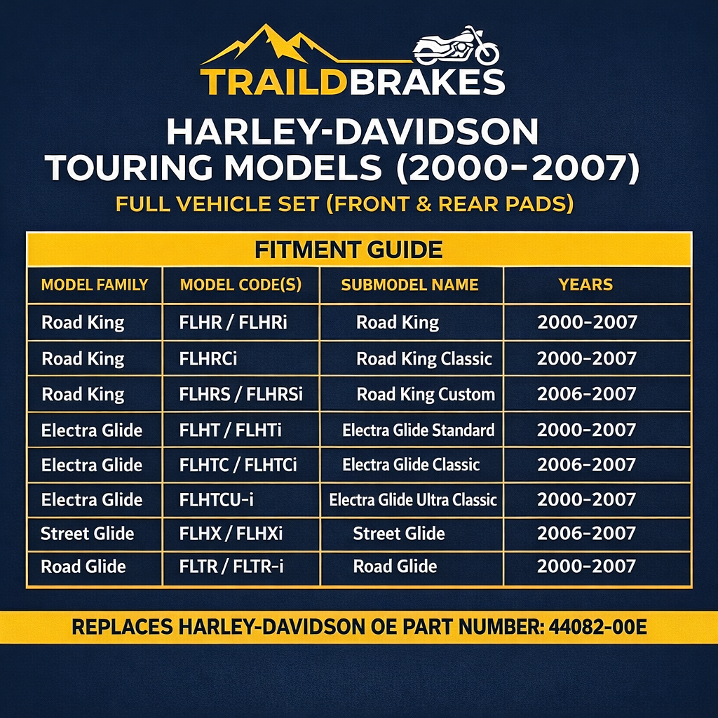 Harley-Davidson Touring 2000-2007 Ceramic Brake Pad Set