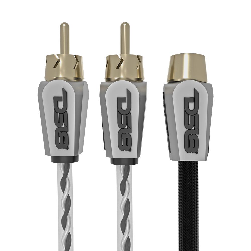 Level 3 RCA 100% Copper OFC Y Connector  2 FEMALE to 1 MALE - BLACK - RED