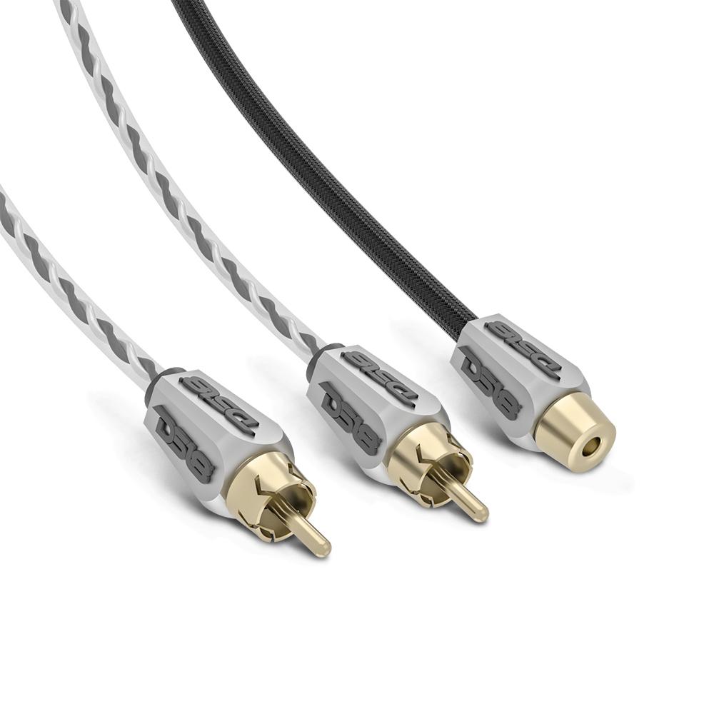 Level 3 RCA 100% Copper OFC Y Connector  2 FEMALE to 1 MALE - BLACK - RED