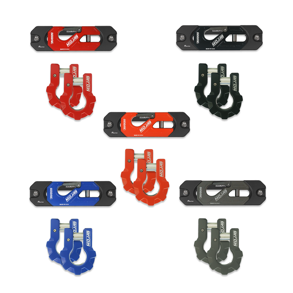 Color-Matched Recessed Winch Shackle & 3/4”  Aluminum D-Shackles