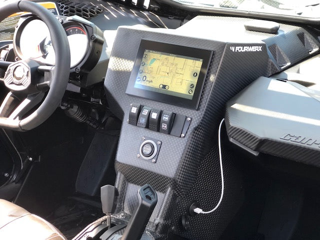 CAN AM MAVERICK X3 CARBON FIBER G2 RACE DASH ( CENTER )