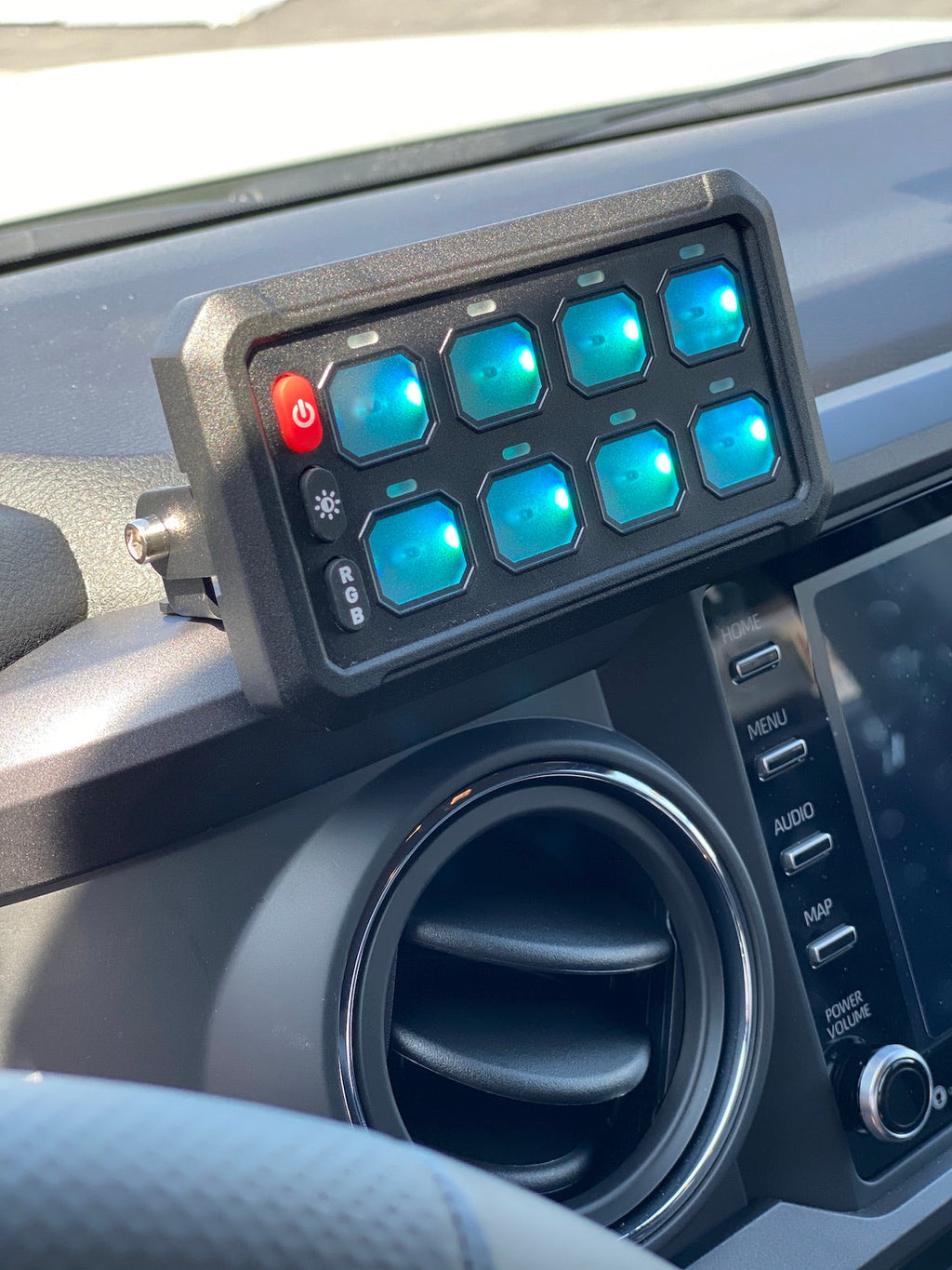 8-Gang Switch Panel With RGB And Remote Control Bluetooth App