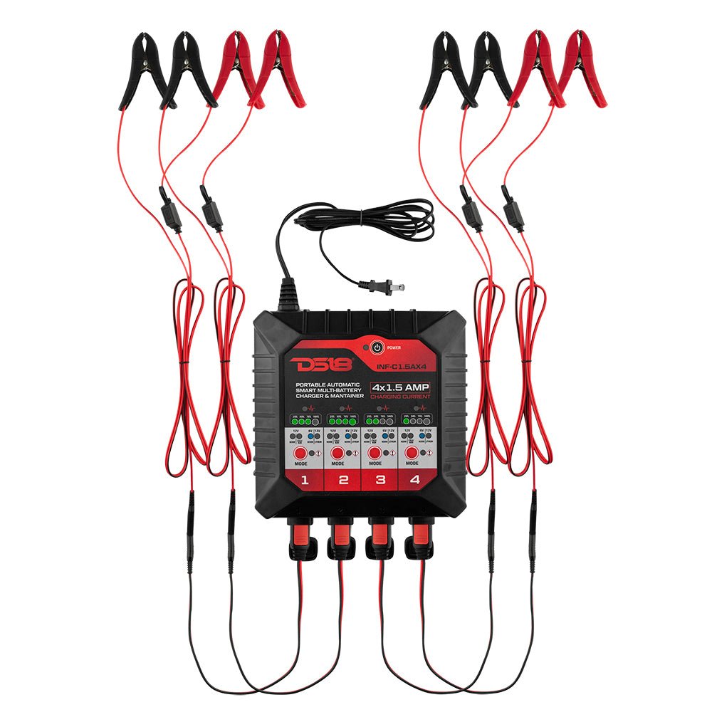 4 X 1.5 AMP Automatic Smart Lithium and AGM Battery Charger and Maintainer