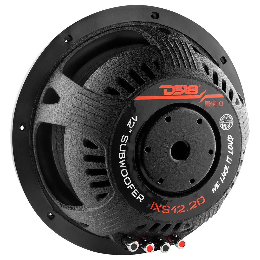 IXS Shallow-Mount 12" Fiber Glass Subwoofer 800 Watts Rms DVC 2-Ohm